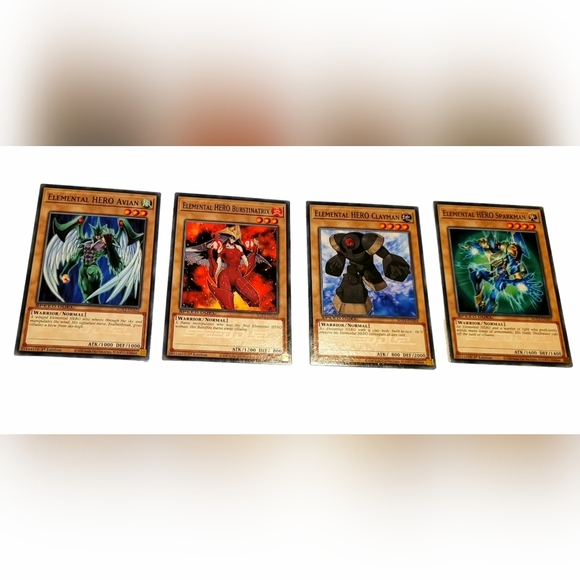 Yu-Gi-Oh CARD LOT OF 4 ELEMENTAL HERO WARRIOR (NEW) - Picture 1 of 6